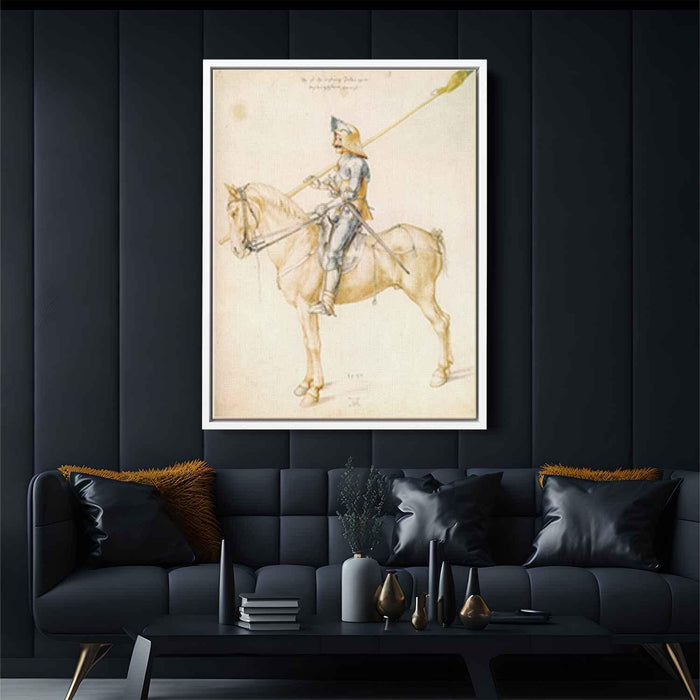 Knight On Horseback (1498) by Albrecht Durer - Canvas Artwork