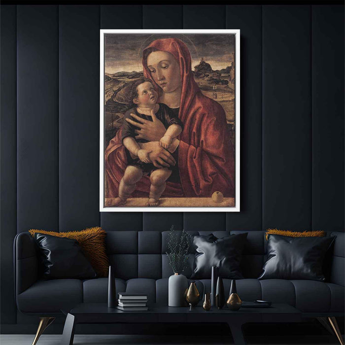 Madonna, with Child Standing on a Parapet by Giovanni Bellini - Canvas Artwork