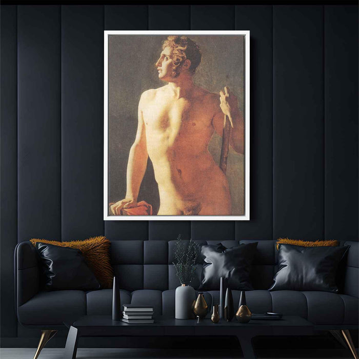 Male Torso (1800) by Jean Auguste Dominique Ingres - Canvas Artwork