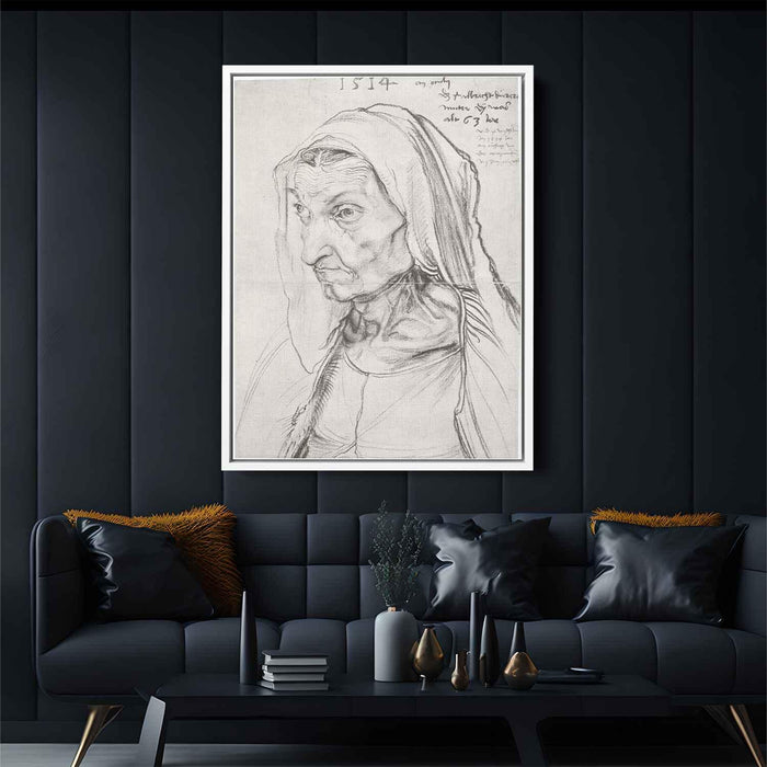 Portrait of the Artist's Mother (1514) by Albrecht Durer - Canvas Artwork