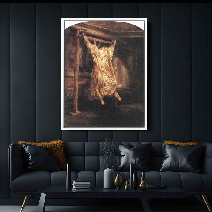 The Carcass of an Ox (Slaughtered Ox) (1655) by Rembrandt - Canvas Artwork