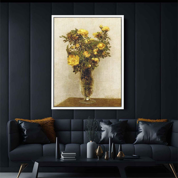 Roses Lying on Gold Velvet by Henri Fantin-Latour - Canvas Artwork