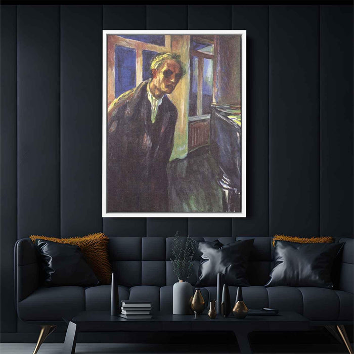 Self-portrait. The night wanderer (1924) by Edvard Munch - Canvas Artwork