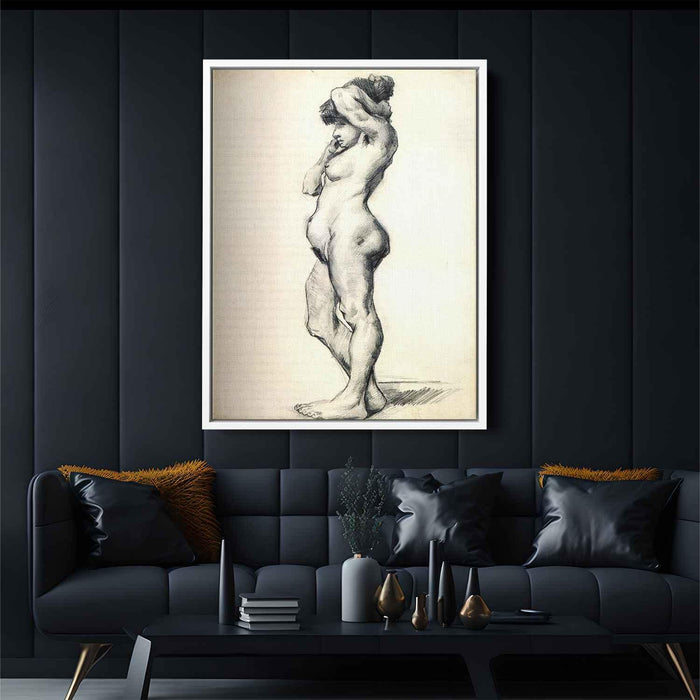 Standing Female Nude Seen from the Side (1886) by Vincent van Gogh - Canvas Artwork