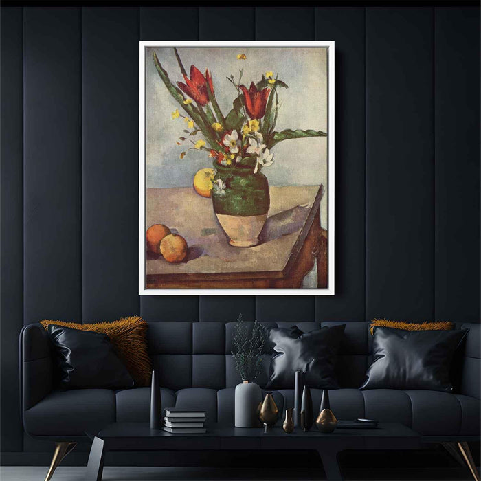 Still Life, Tulips and apples by Paul Cezanne - Canvas Artwork