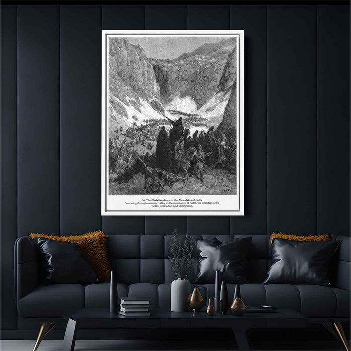 The Christian Army in the Mountains of Judea by Gustave Dore - Canvas Artwork