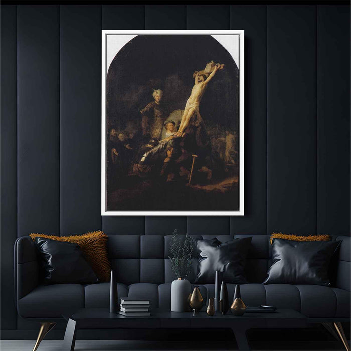 The Elevation Of The Cross (1633) by Rembrandt - Canvas Artwork