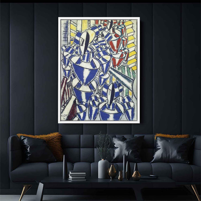 The Exit of the Russian Ballet (1914) by Fernand Leger - Canvas Artwork