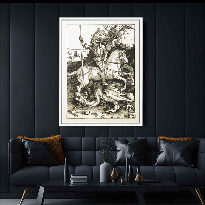 St. George and the Dragon (1504) by Albrecht Durer - Canvas Artwork