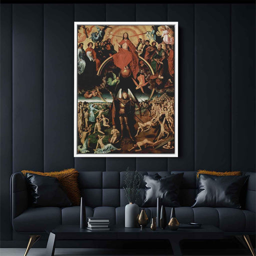 The Last Judgment triptych, central panel, Maiestas Domini with Archangel Michael weighing the souls by Hans Memling - Canvas Artwork
