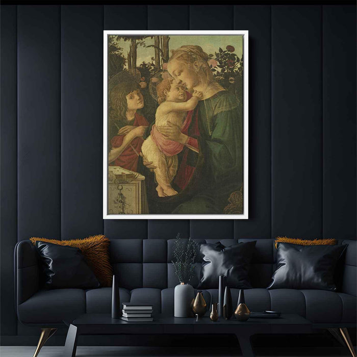 The Madonna and Child with the Infant Saint John the Baptist by Sandro Botticelli - Canvas Artwork