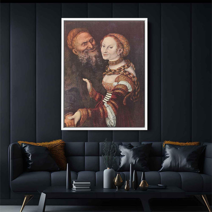 The old man in love (1517) by Lucas Cranach the Elder - Canvas Artwork