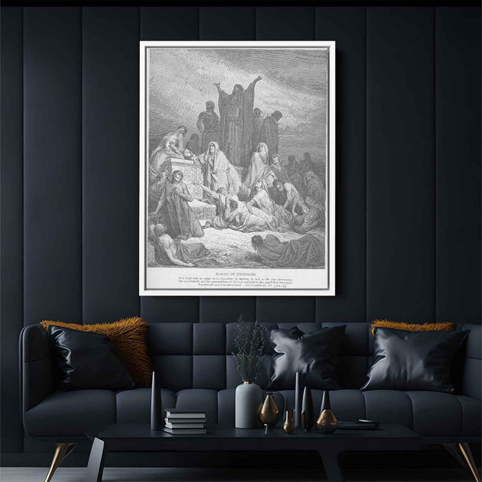 The Plague of Jerusalem by Gustave Dore - Canvas Artwork