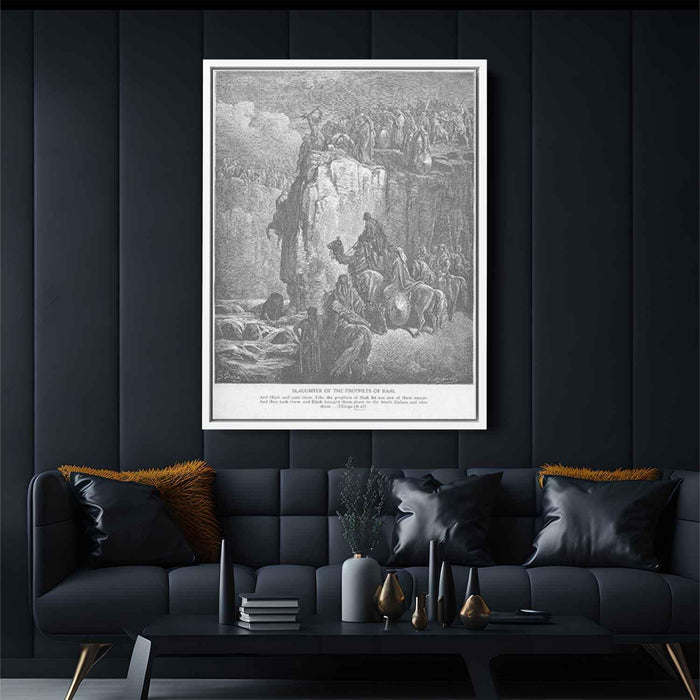 The Prophets of Baal Are Slaughtered by Gustave Dore - Canvas Artwork