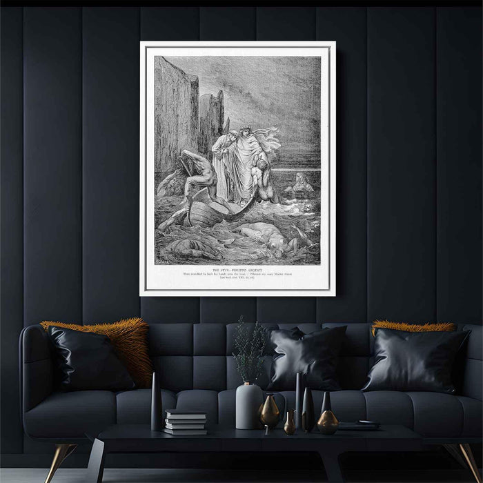 The Styx--Philippo Argenti by Gustave Dore - Canvas Artwork