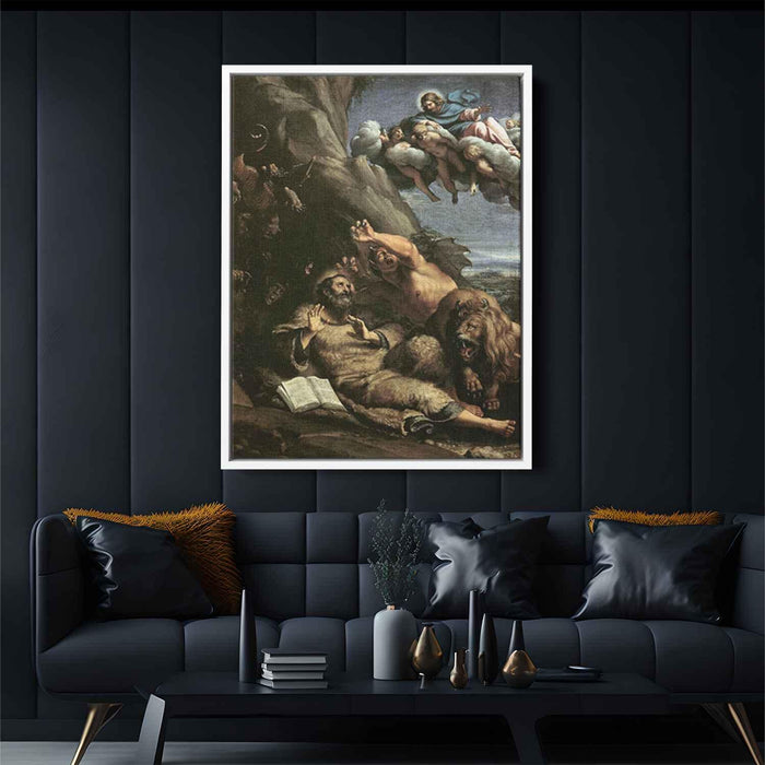 The Temptation of St Anthony Abbot (1597) by Annibale Carracci - Canvas Artwork