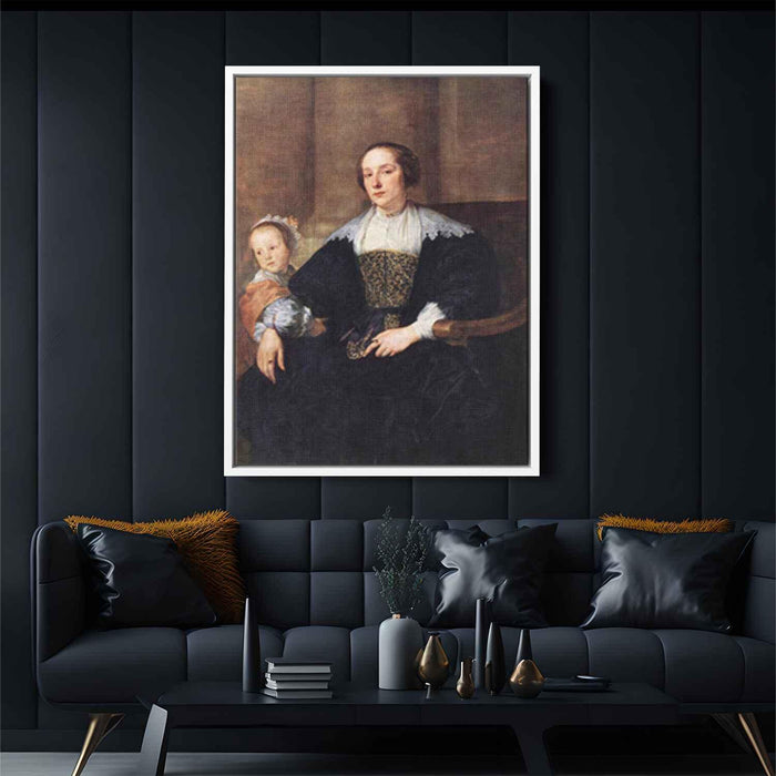 The Wife and Daughter of Colyn de Nole by Anthony van Dyck - Canvas Artwork