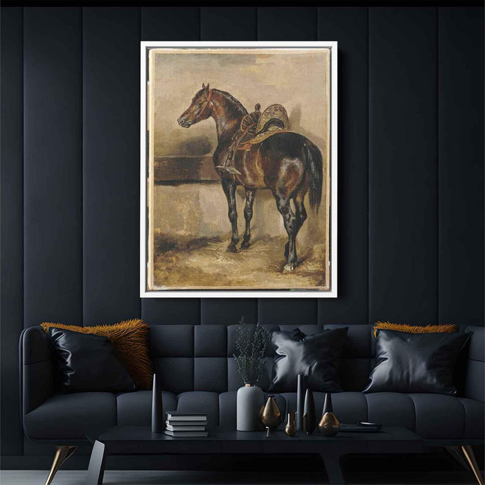 Turkish horse in a stable by Théodore Géricault - Canvas Artwork