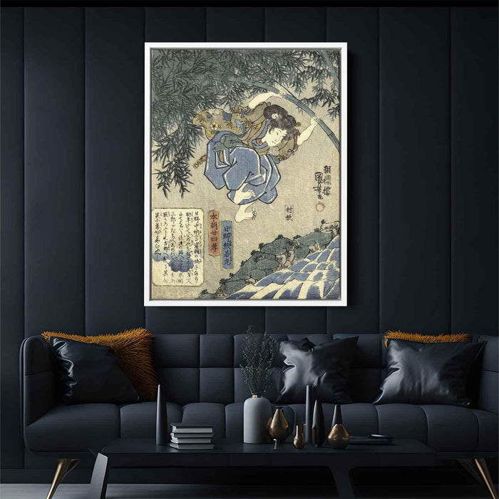 Twenty four Paragons of Filial Piety of Our Country by Utagawa Kuniyoshi - Canvas Artwork