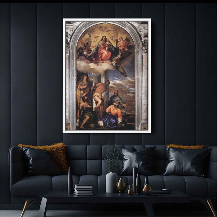 Virgin and Child with Saints (1565) by Paolo Veronese - Canvas Artwork