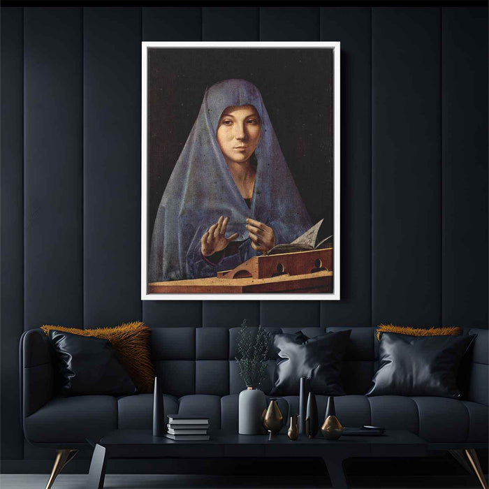 Virgin Annunciate (1475) by Antonello da Messina - Canvas Artwork