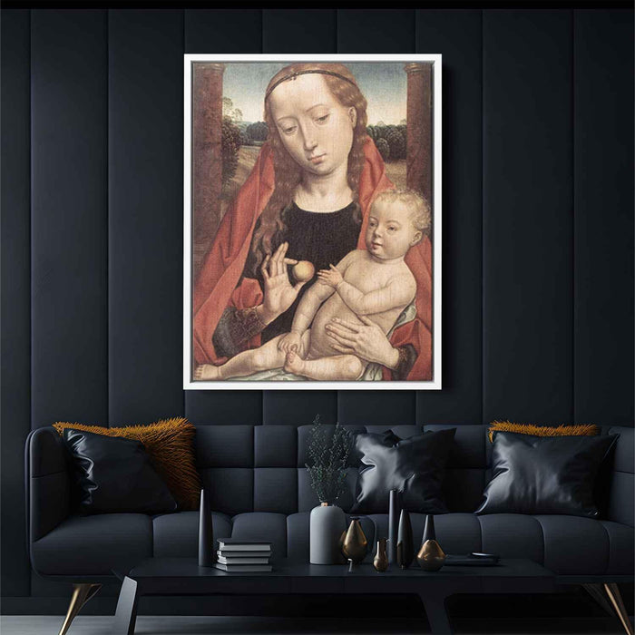 Virgin with the Child Reaching for his Toe (1490) by Hans Memling - Canvas Artwork