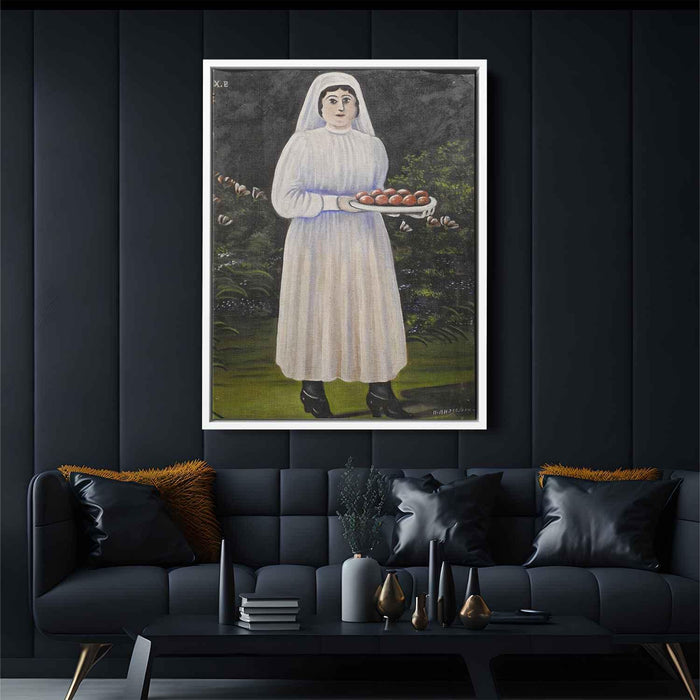 Woman with Easter Eggs by Niko Pirosmani - Canvas Artwork