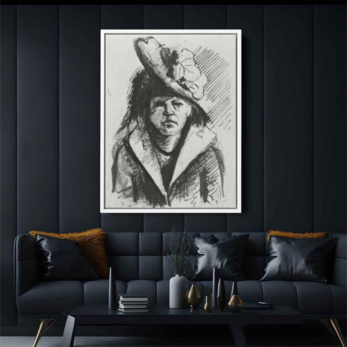 Woman with Hat, Half-Length by Vincent van Gogh - Canvas Artwork