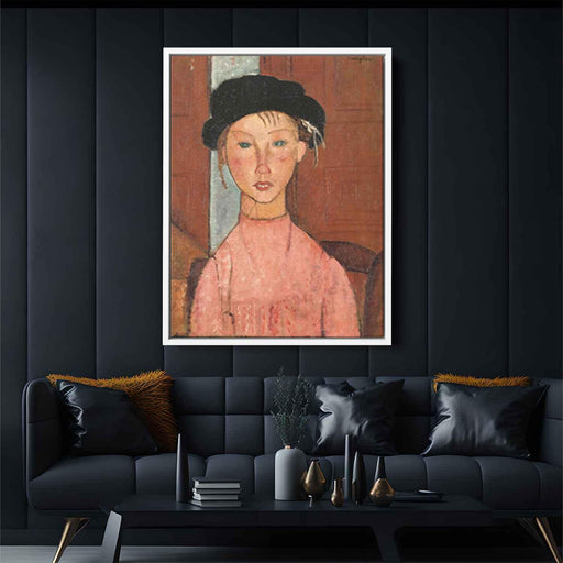 Young Girl in Beret (1918) by Amedeo Modigliani - Canvas Artwork