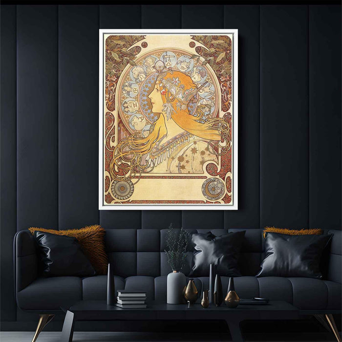 Zodiac (1896) by Alphonse Mucha - Canvas Artwork