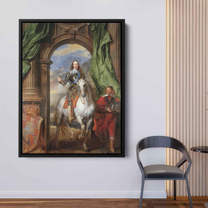 Equestrian Portrait of Charles I, King of England with Seignior de St Antoine by Anthony van Dyck - Canvas Artwork