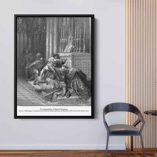 Assassination of Henry of Germany by Gustave Dore - Canvas Artwork