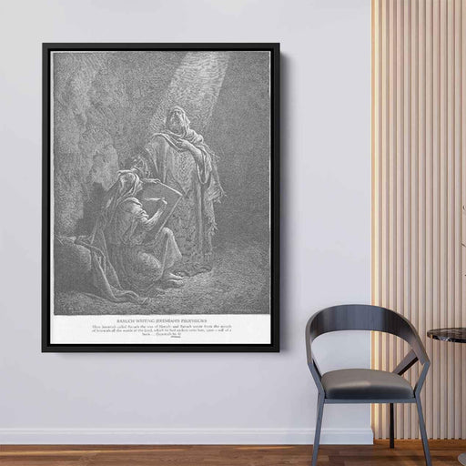 Baruch Writes Jeremiah's Prophecies by Gustave Dore - Canvas Artwork