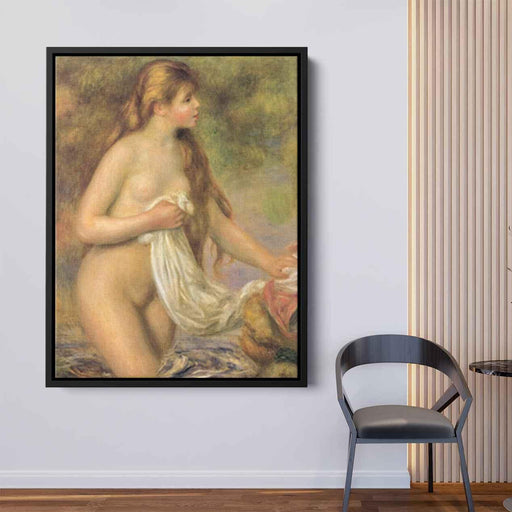 Bather with Long Hair (1895) by Pierre-Auguste Renoir - Canvas Artwork
