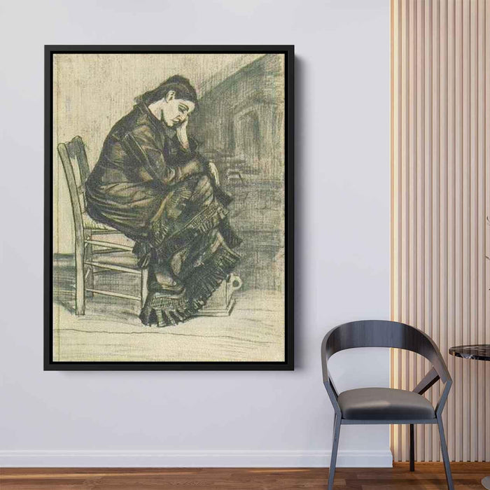 Bent Figure of a Woman Sien (1882) by Vincent van Gogh - Canvas Artwork