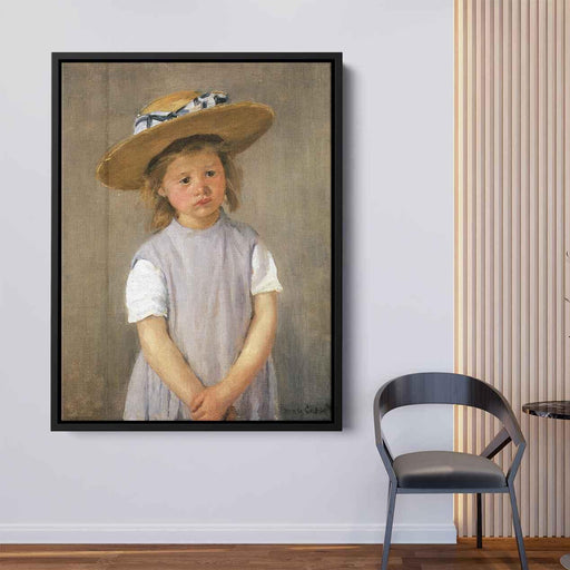 Child In A Straw Hat (1886) by Mary Cassatt - Canvas Artwork