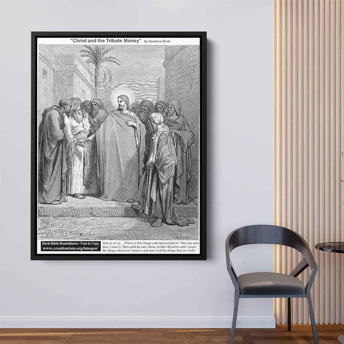 Christ And The Tribute Money by Gustave Dore - Canvas Artwork