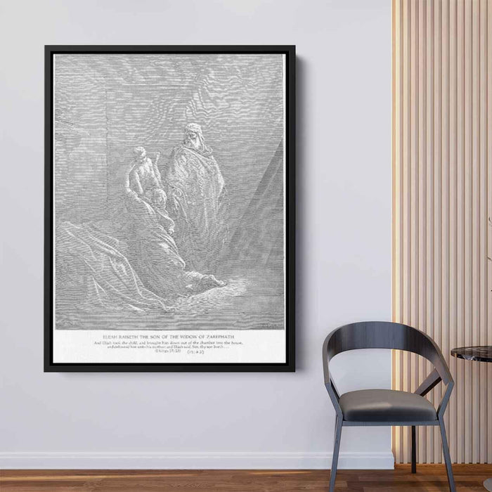 Elijah Raises the Son of the Widow of Zarephath by Gustave Dore - Canvas Artwork