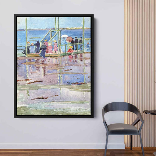 Float at Low Tide, Revere Beach (also known as People at the Beach) by Maurice Prendergast - Canvas Artwork