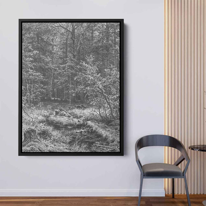 Forest swamp (1889) by Ivan Shishkin - Canvas Artwork