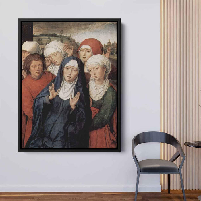 Granada diptych, right wing, the holy women and St. John by Hans Memling - Canvas Artwork