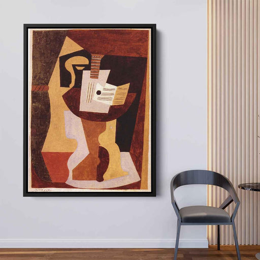 Guitar on pedestal (1920) by Pablo Picasso - Canvas Artwork