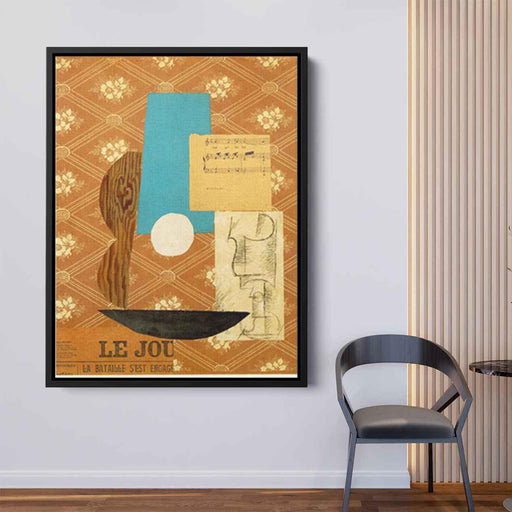 Guitar, Sheet music and Wine glass by Pablo Picasso - Canvas Artwork