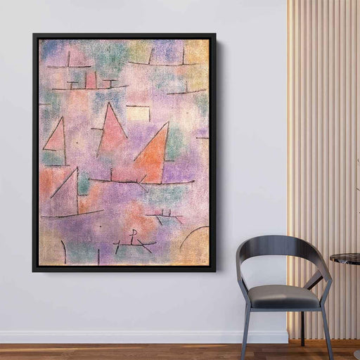 Harbour with sailing ships (1937) by Paul Klee - Canvas Artwork