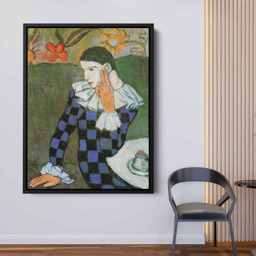 Harlequin leaning (1901) by Pablo Picasso - Canvas Artwork