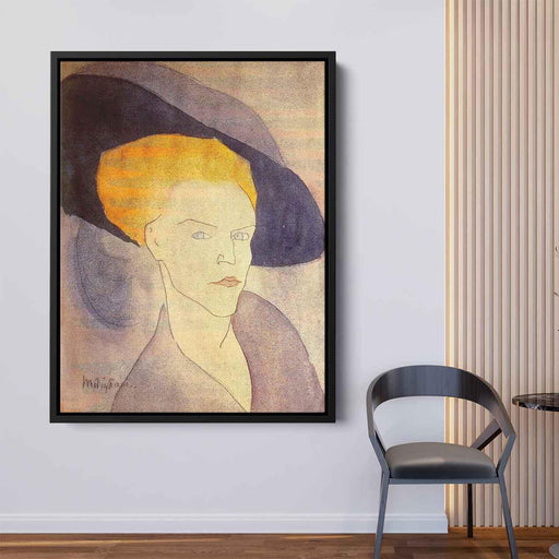 Head of a Woman with a Hat (1907) by Amedeo Modigliani - Canvas Artwork