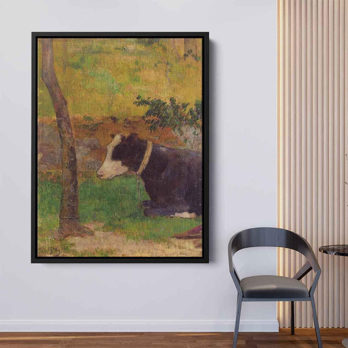 Kneeling cow (1888) by Paul Gauguin - Canvas Artwork