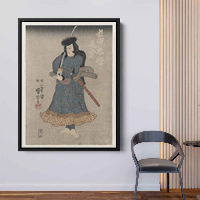 Kuroda Ukinaga, Japanese actor by Utagawa Kuniyoshi - Canvas Artwork
