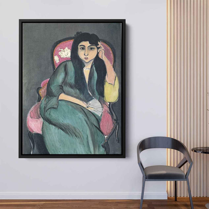 Laurette in Green in a Pink Chair (1917) by Henri Matisse - Canvas Artwork