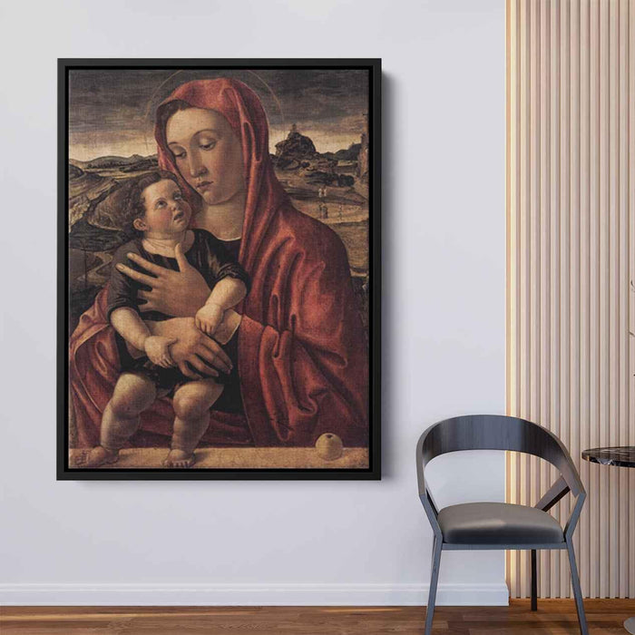 Madonna, with Child Standing on a Parapet by Giovanni Bellini - Canvas Artwork